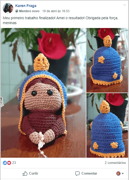 N.Sa Aparecida de amigurumi